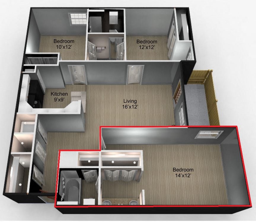 C2 master bedroom floor plan apartments in austin tx